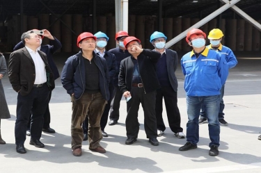 生态环境部科财司副司长付川一行调查由SBOBET利记纸业承担的国度科技沉大专项示范工程