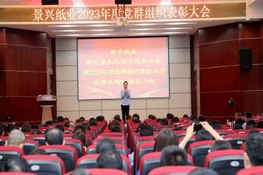 统一思想 坚定信念 | SBOBET利记纸业召开第七届九次职工代表大会暨2023年度党群组织赞美大会及降本增效带头大会